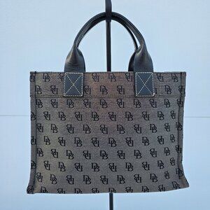Dooney & Bourke Vintage Slim Tote Bag in Black Monogram